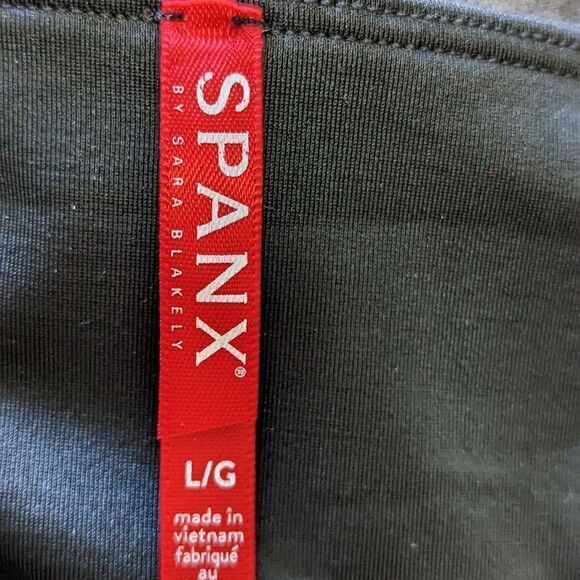 Spanx Black Leggings High Rise Women's Sz L Comfy Stretch Slimming Leggings - Picture 12 of 15